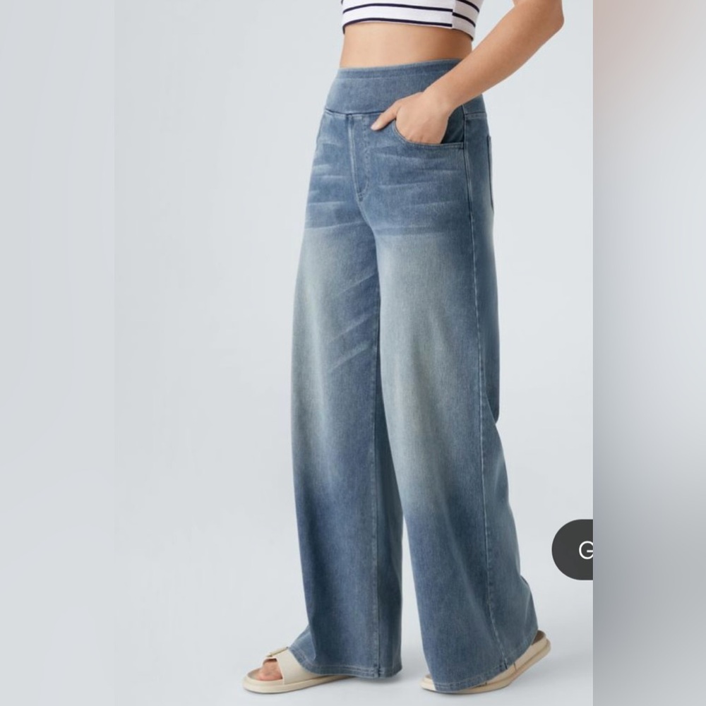 HALARA Blue Wide Leg Pants NWOT